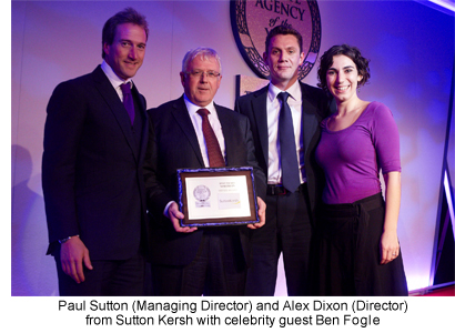 Paul Sutton and Alex Dixon from Sutton Kersh with guest speaker Ben Fogle